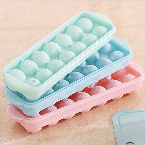 Un Molde De Cubos De Hielo Redondos 3d Sin Bpa Con Tapa -