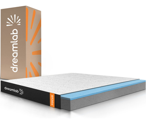 Colchón Individual Dreamlab Focus | Memory Foam con Gel y Tela de Bambú| Hipoalergénico, Materiales Certificados | Colchón en Caja