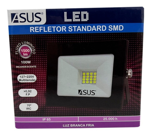 Refletor Led 20w Branco Frio Holofote Bivolt Avant