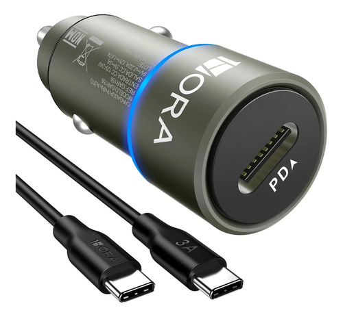 Super Cargador Para Coche Pd 20w C A C Qc3.0 Gran Calidad