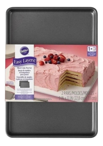 Wilton Set Molde Rectangular Hornea Cake Capaz 33cm X 22,8cm