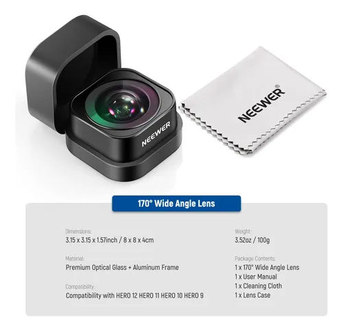 Lente Ultra Gran Angular Neewer Para Gopro Hero 12/11/10/9