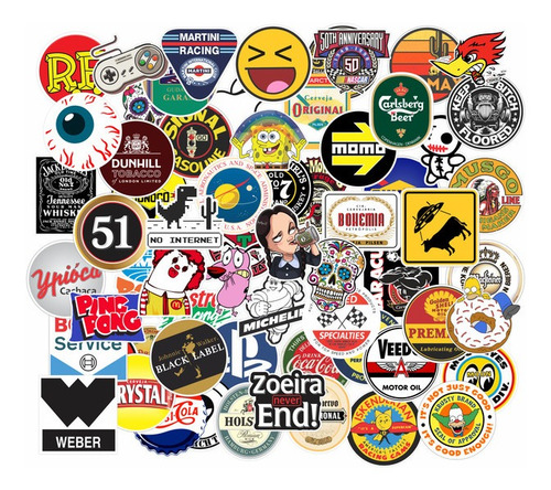 64un Adesivos Retrô Bebidas Desenho Nostalgia Antigo Nerd 3