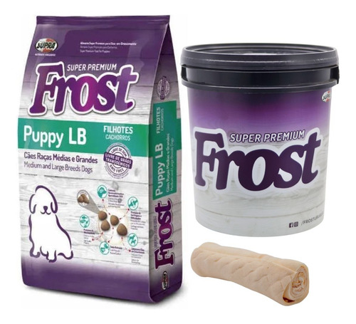 Frost Cachorros Lb 15 Kg + 2 Kg + Snack + Contenedor