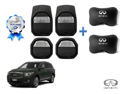 Tapetes Carbon 3d + Par Cojines Infiniti Jx35 2013