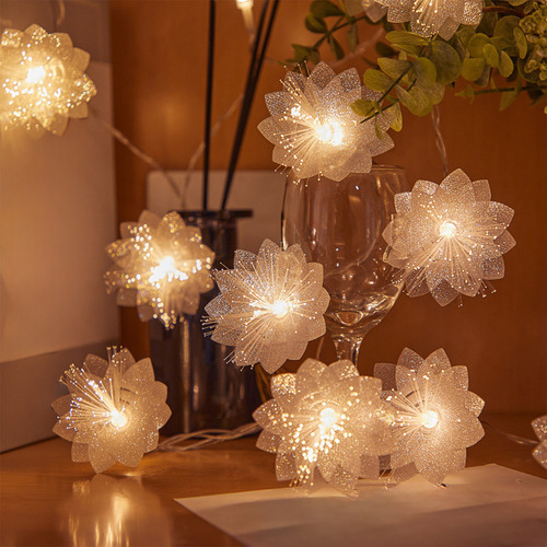 Cadena De Luces Led Q Con Forma De Flor Para Bodas, Interior