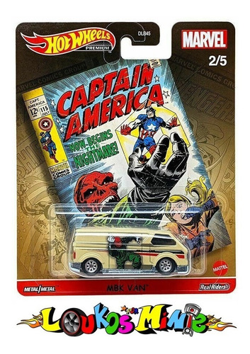 Hot Wheels Mbk Van Captain America Pop Culture Marvel