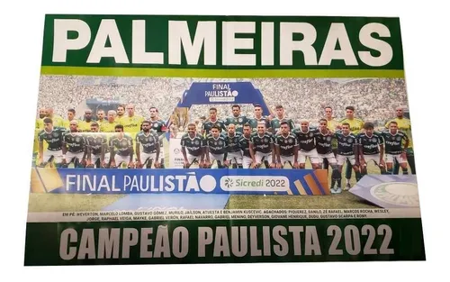 Revista Pôster Palmeiras - Verdão Campeão Paulista 2022