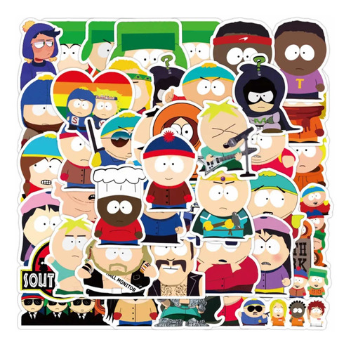 Pack 50 Stickers South Park Eric Kenny Kyle Stan