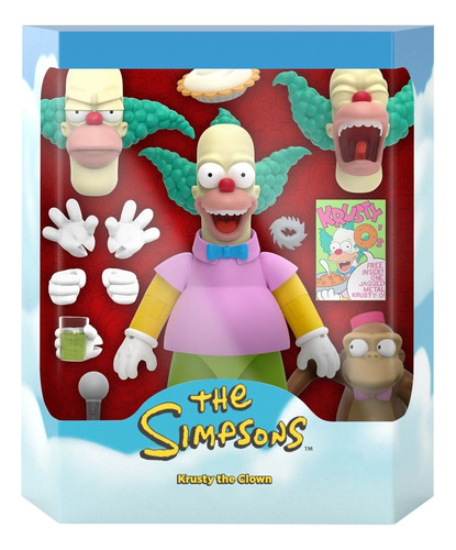 Krusty El Payaso Los Simpson Ultimates Super 7 Figura 7 PuLG