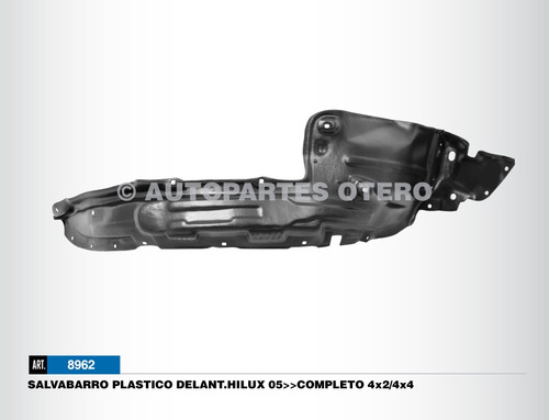 Salvabarro Plastico Delant Hilux 05completo 4x2/4x4