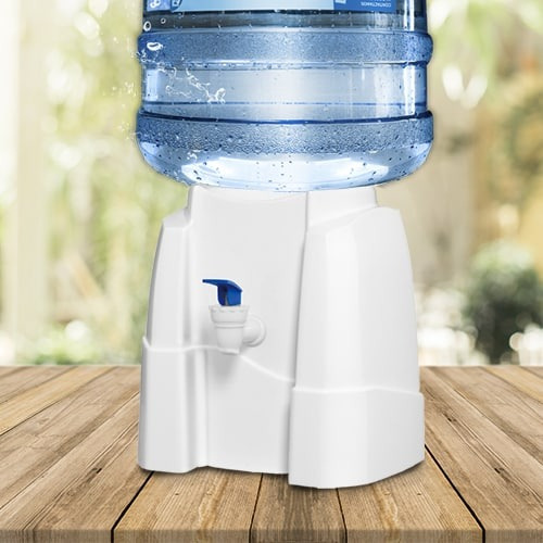 Dispensador Agua Plastico Sobre Mesa Basico Natural Blanco