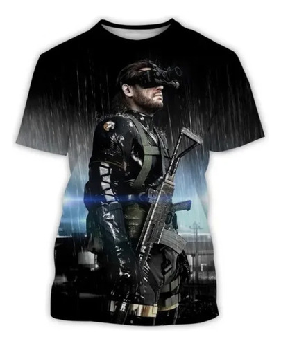 Camiseta Informal Estampada 3d Metal Gear Solid