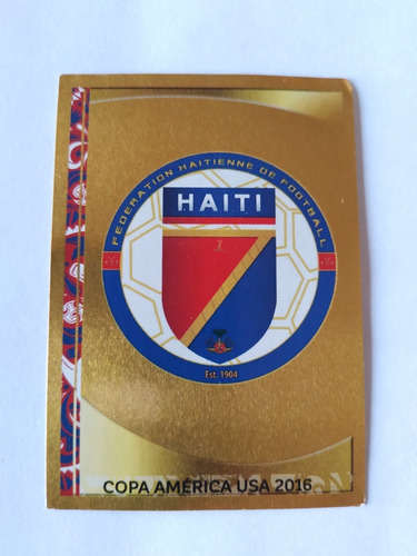 Figurita Copa America Usa 2016 Num.158 Metaliz. Escudo Haiti