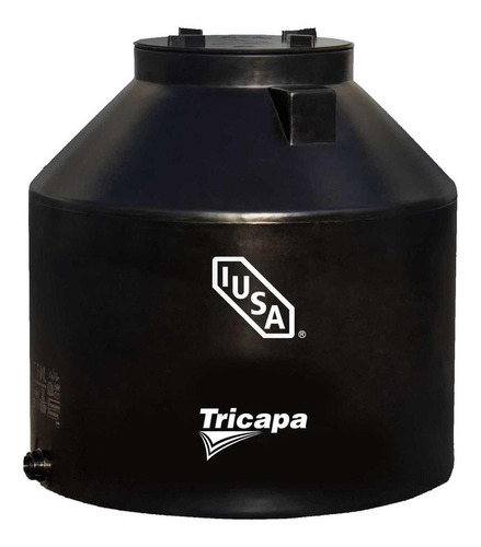 Tinaco para agua Iusa Tinaco Tricapa vertical polietileno 1100L negro de 148.5 cm x 110 cm