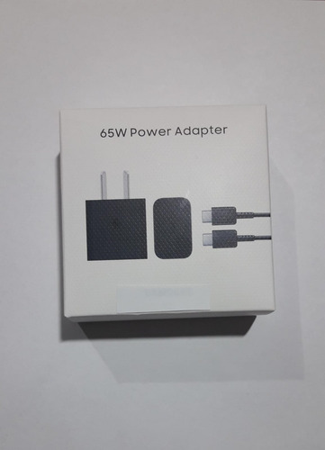 Cargador 65w Para Samsung Usb C Carga Rápida Con Cable Negro