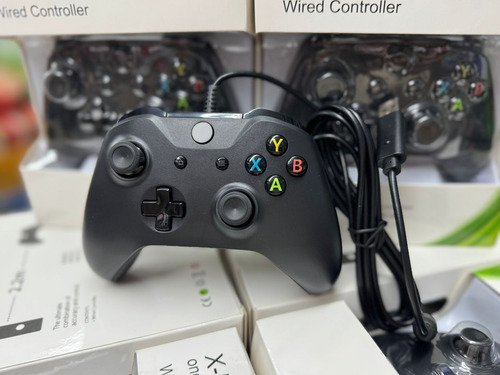 Joystick Compativel Xbox One Series Pc Com Fio Lançamento Preto