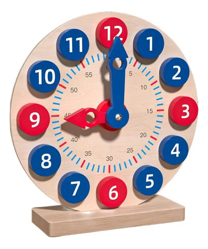 Reloj Montessori De Madera Para Niños.