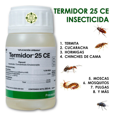 2 Pack Termidor 25 C 250 Ml Mata Termitas Chinches Cucaracha