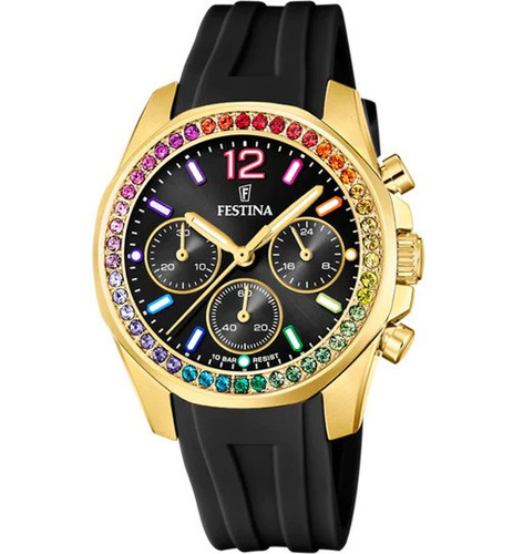 Reloj Festina  Mujer F20650.3 Boyfriend Rainbow Crono Acero