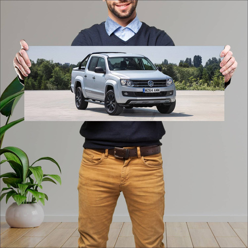 Cuadro 30x80cm Auto 2014 Volkswagen Amarok Dark 976