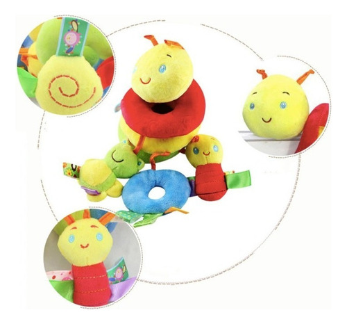 Gusano Oruga Felpa Juguete Colorido Peluche