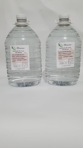 Imagen 1 de 5 de Alcohol Etílico Del 96 Caña Potable 10 L Grado Alimenticio