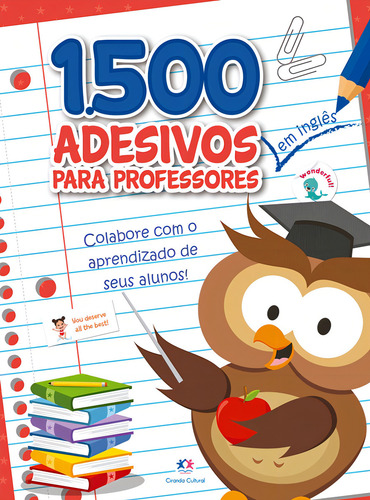 1500 adesivos - Colabore com o aprendizado de seus alunos Inglês, de Cultural, Ciranda. 1500 adesivos para professores Editorial Ciranda Cultural Editora E Distribuidora Ltda., capa mole em inglês, 2017