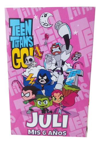 20 Libritos Colorear Y 20 Lapices X6 Teen Titans Go