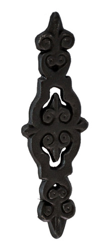 Florão Ornamento Grade Em Ferro Fundido Decoração N02 27x8cm