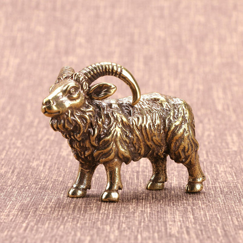 Escultura De Cabra De Latón, Oveja En Miniatura,
