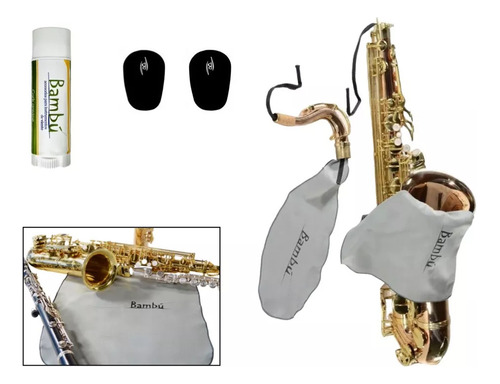 Kit Accesorios Limpieza Y Mantenimiento Bambú Saxo Tenor