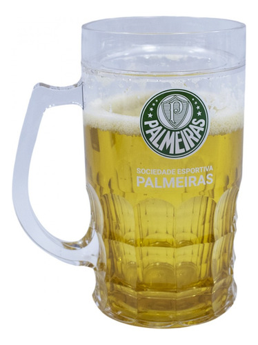 Caneca Com Gel Isolante Térmico Palmeiras 400ml Cervejas 