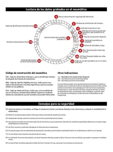 Cubierta Rinaldi 410 18 Wh21 Tornado Xtz 250 Tenere Plan