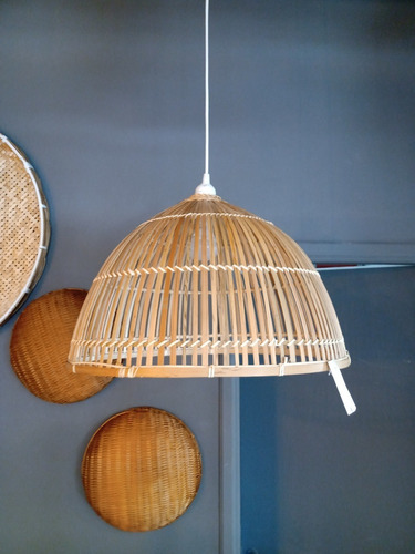 Lampara Colgante De Bamboo, Mimbre, Rattan De Vietnam Nat