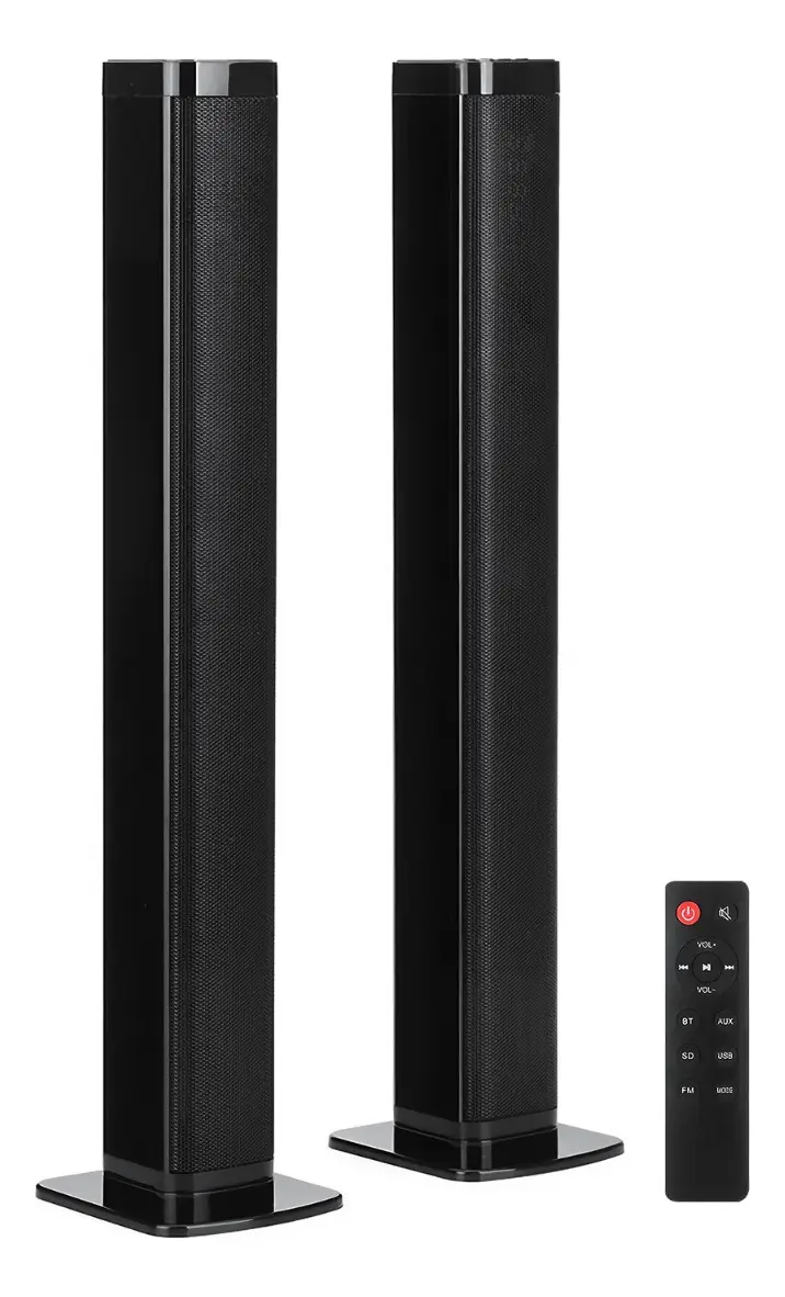 Barra de Sonido Gadnic BS1000 2en1 Aux Bt Optical 80w Multi Conexión AUX MicroSD LED Display