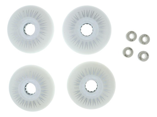 2 Pu Parpadeo Ruedas De Skate Inline Luminosas 80mm