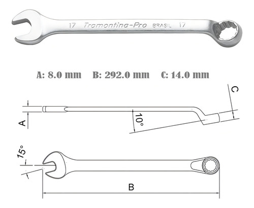 Chave Combinada Crv 23mm Tramontina Pro 44660-123