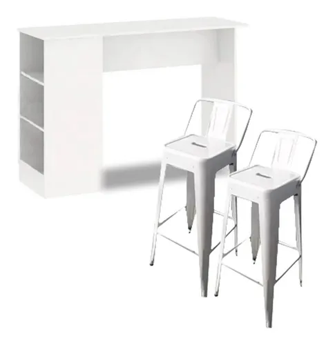 comprar Juego De Desayunador Con 2 Banquetas Tolix
