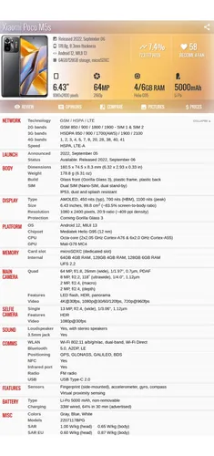 Xiaomi Poco M5s 2207117bpg 6gb 128gb Dual Sim Duos