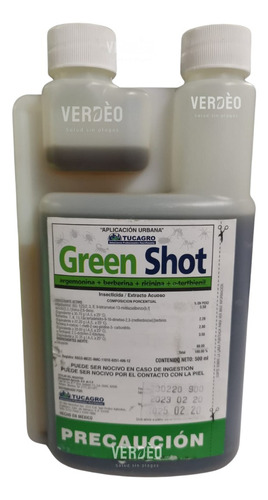 Insecticida Organico Green Shoot 500 Ml Certificado Omri