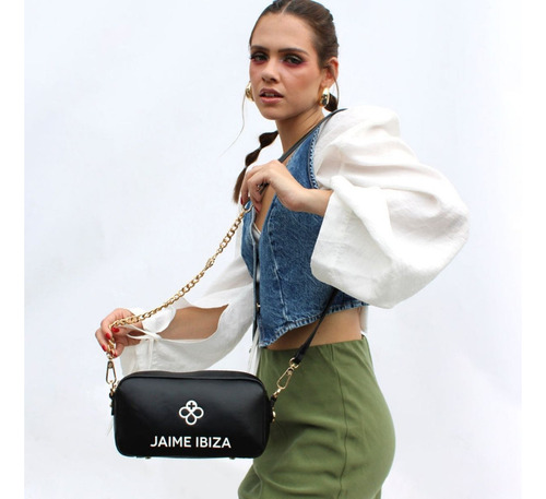 Bolso Jaime Ibiza Modelo Ji 2444 Color Negro Lazos 2024