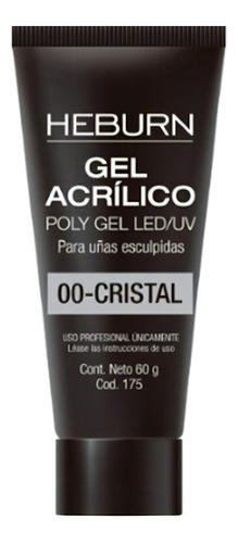 Polygel Uñas Heburn Gel Acrilico Led Uv Esculpidas 60gr Color 00 - Cristal