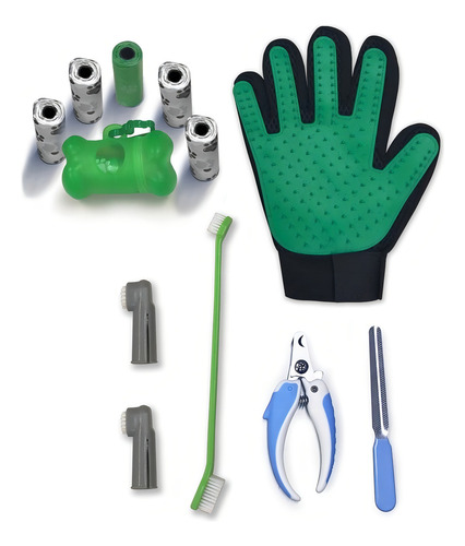Cortador de unhas para animais de estimação Perrisimo kit Aseo verde y preto