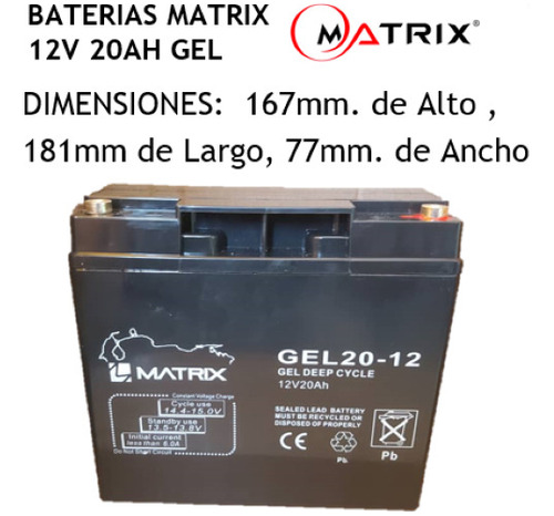 Bateria 12v 20ah De Gel Para Ups