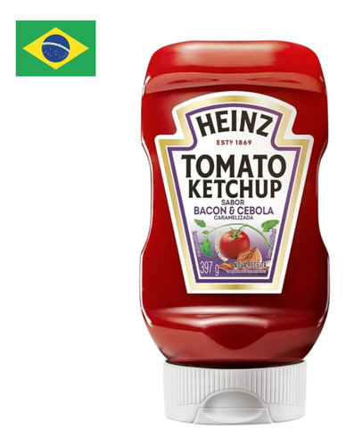 Ketchup Heinz Bacon Y Cebolla Caram. Pet 397g Importada!