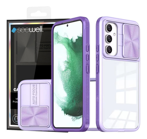 Capa Capinha Case Anti Impacto Com Proteção Na Câmera Slide Para Galaxy S25 Plus - Cor Roxo