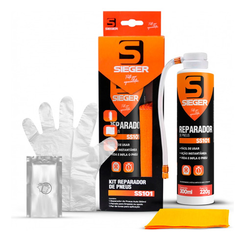 Kit Reparador De Pneus Sieger