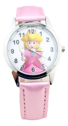 Reloj Juguete Peach De Mario Bros Rosado Nuevo Funcionando