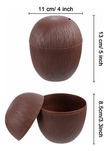 B 6 Tazas De Coco, Tazas Para Fiestas En La Playa
